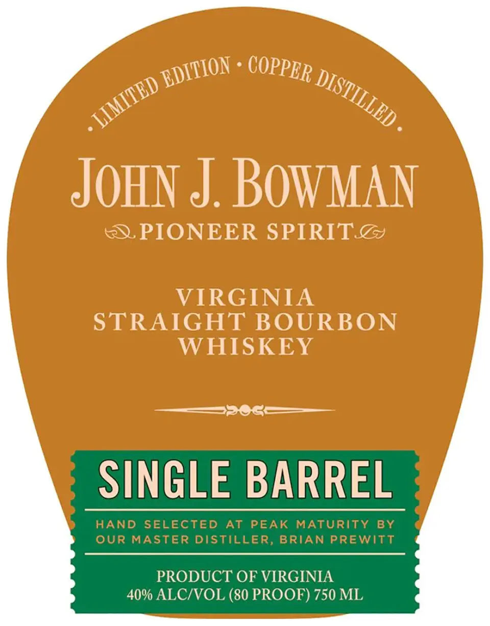 Buy John J. Bowman Single Barrel Virginia Bourbon