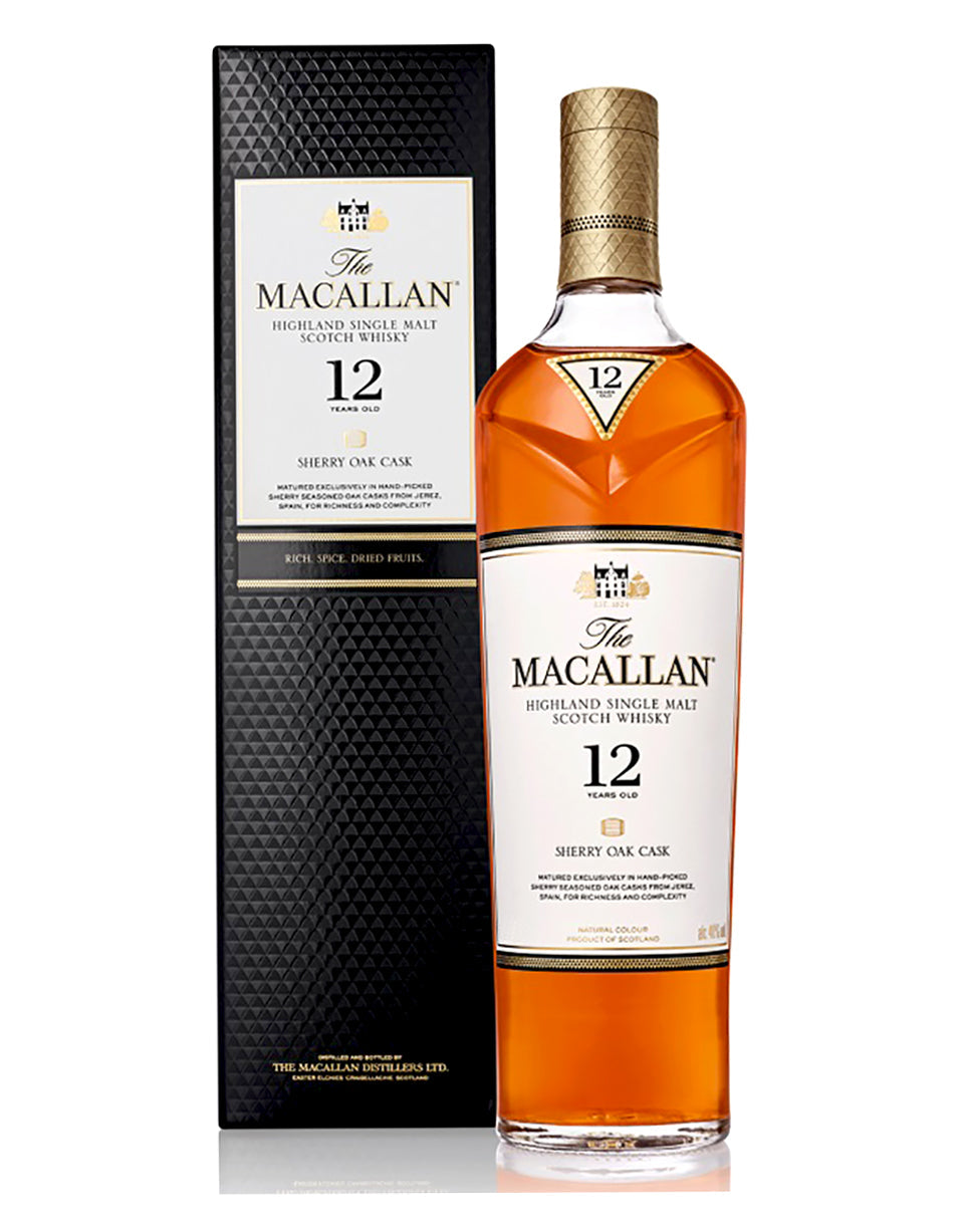 Macallan Sherry Oak 12 Year Old Scotch The Macallan
