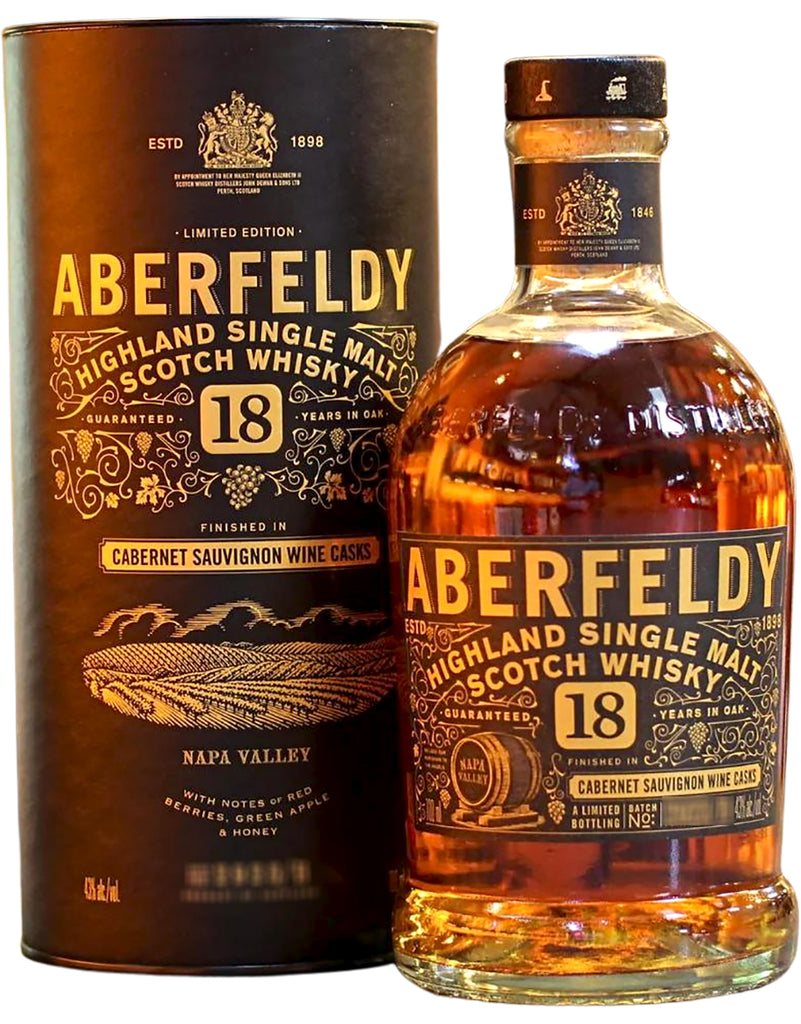Buy Aberfeldy 18 Year Old Whisky Napa Valley Red Wine Cask Finish