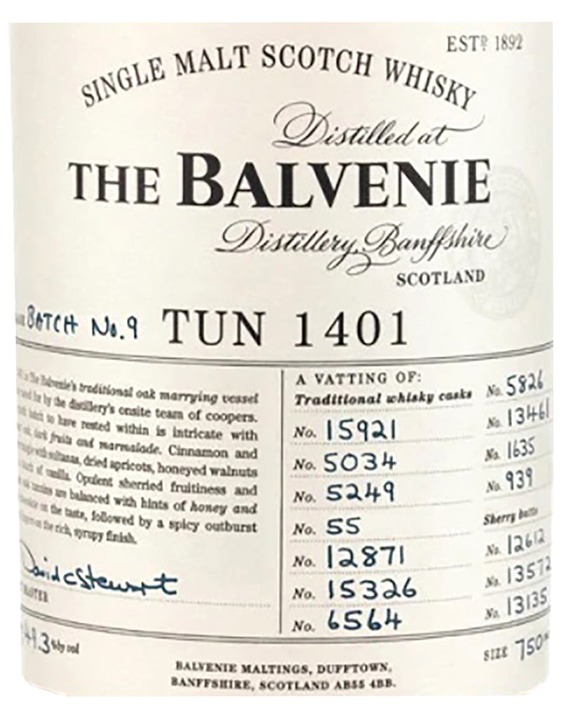 Buy Balvenie Tun 1401 Batch 9 Scotch Whisky