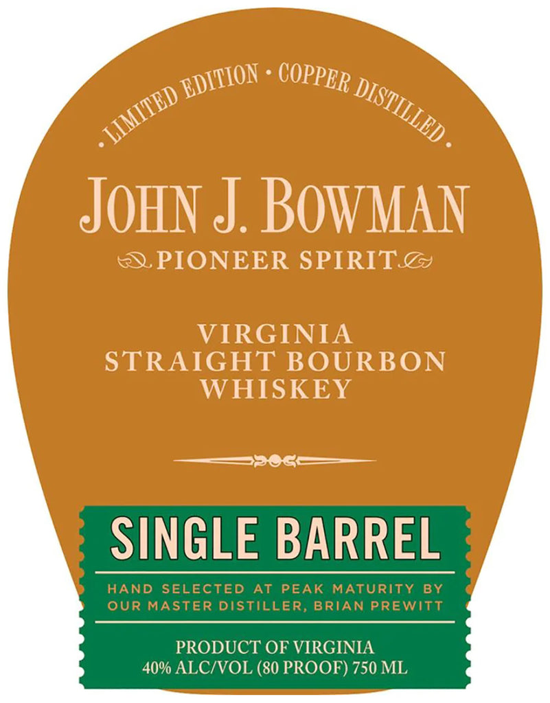 Buy John J. Bowman Single Barrel Virginia Bourbon